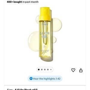 Supergoop! Glow Oil SPF 50 in Vibrant Yellow